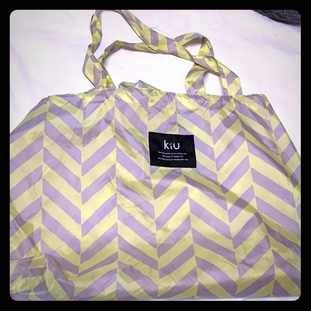 Japanese Rain Purse Cover in yellow and gray